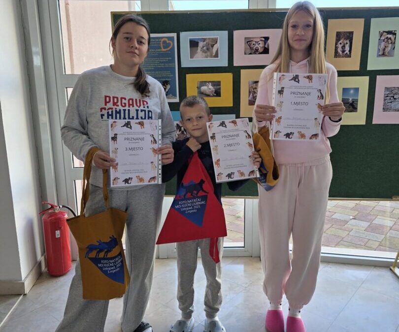 Foto natječaj “Moj kućni ljubimac”- nagrađeni učenici