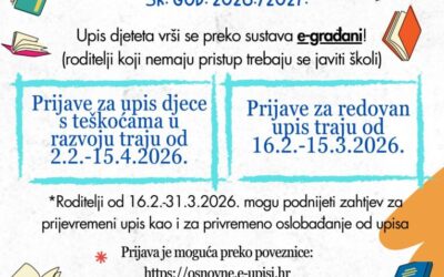 Upisi u 1.razred osnovne škole