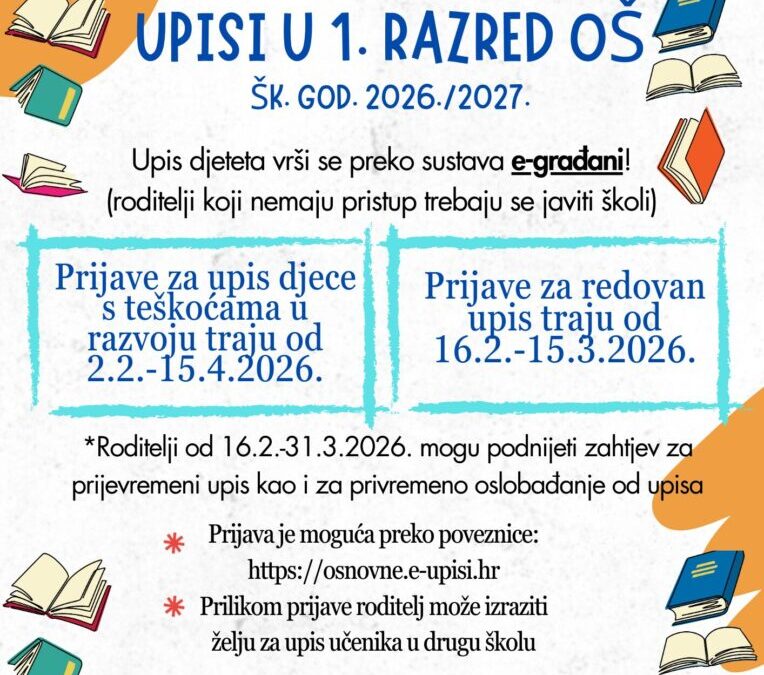 Upisi u 1.razred osnovne škole