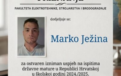 Uspjeh našeg bivšeg učenika Marka Ježine